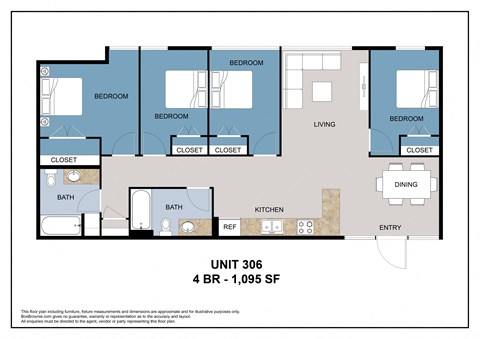Four Bedroom/2 Bath - Unit 306
